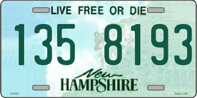 NH license plate 1358193