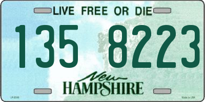 NH license plate 1358223