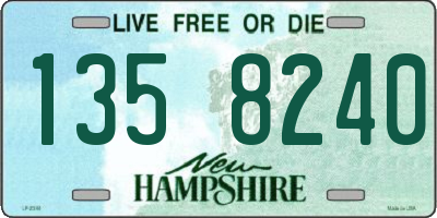 NH license plate 1358240