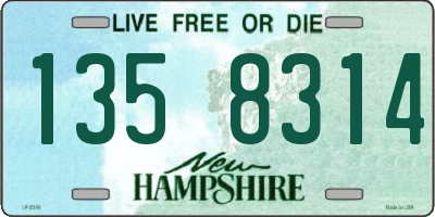 NH license plate 1358314