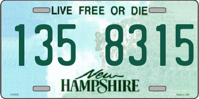 NH license plate 1358315