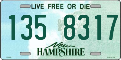 NH license plate 1358317