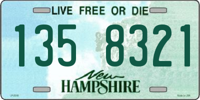 NH license plate 1358321