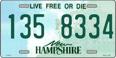 NH license plate 1358334