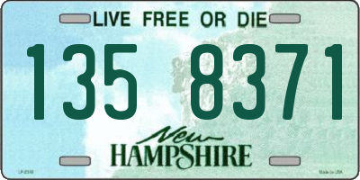 NH license plate 1358371