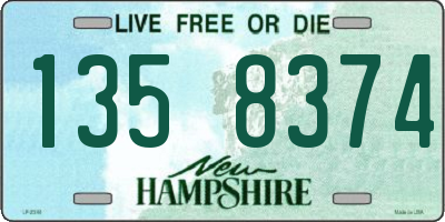 NH license plate 1358374