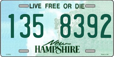 NH license plate 1358392