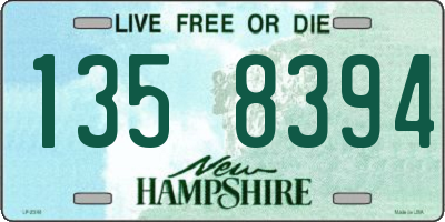 NH license plate 1358394