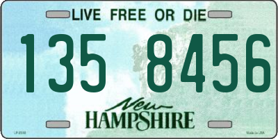 NH license plate 1358456