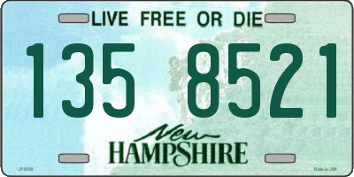 NH license plate 1358521