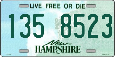 NH license plate 1358523