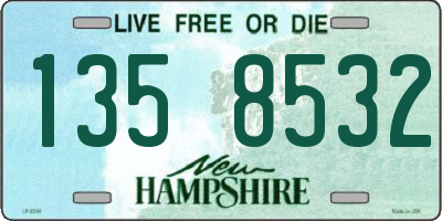NH license plate 1358532