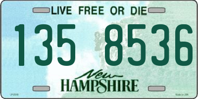 NH license plate 1358536