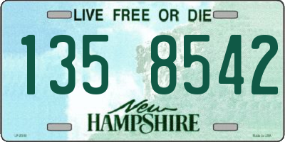 NH license plate 1358542