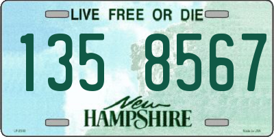 NH license plate 1358567