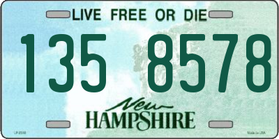 NH license plate 1358578