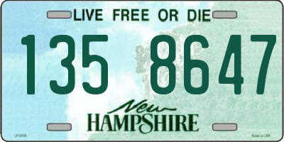 NH license plate 1358647