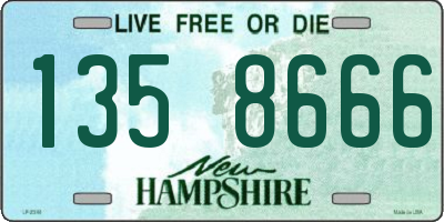 NH license plate 1358666