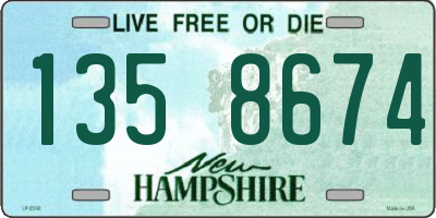 NH license plate 1358674