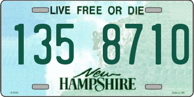 NH license plate 1358710