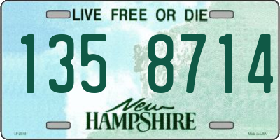 NH license plate 1358714