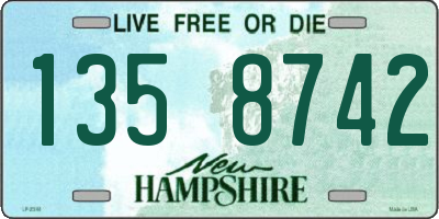 NH license plate 1358742