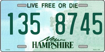 NH license plate 1358745