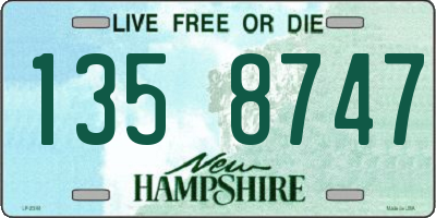 NH license plate 1358747