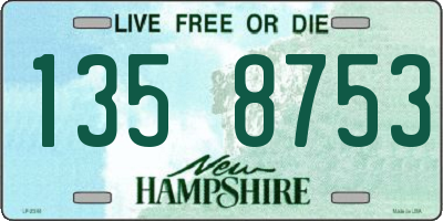 NH license plate 1358753
