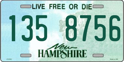 NH license plate 1358756