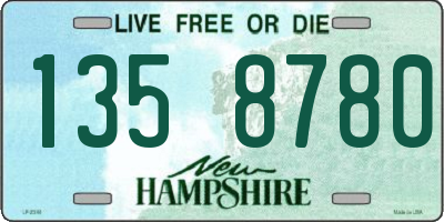 NH license plate 1358780
