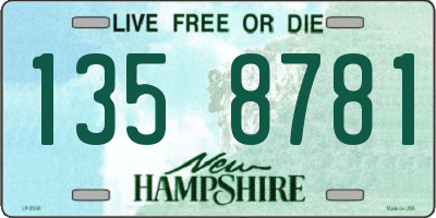 NH license plate 1358781
