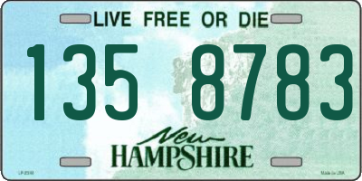 NH license plate 1358783