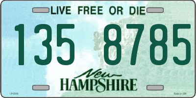 NH license plate 1358785