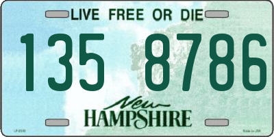 NH license plate 1358786