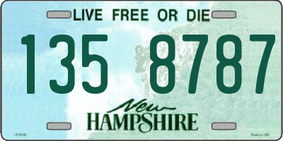NH license plate 1358787