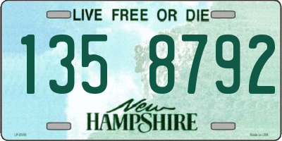 NH license plate 1358792