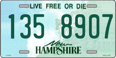 NH license plate 1358907
