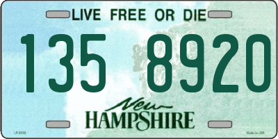 NH license plate 1358920