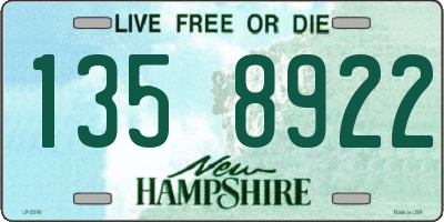NH license plate 1358922
