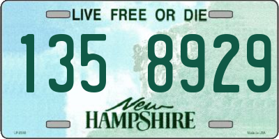 NH license plate 1358929