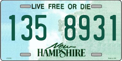 NH license plate 1358931