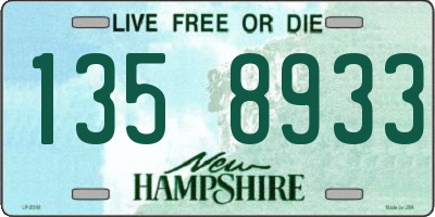 NH license plate 1358933