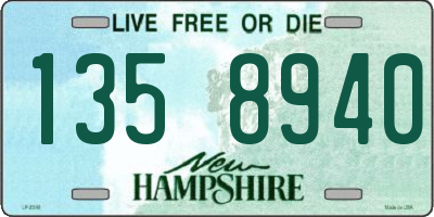 NH license plate 1358940