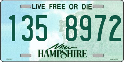 NH license plate 1358972