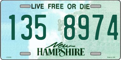 NH license plate 1358974