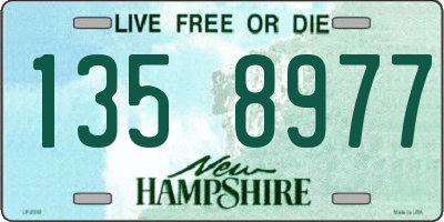 NH license plate 1358977
