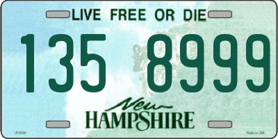 NH license plate 1358999