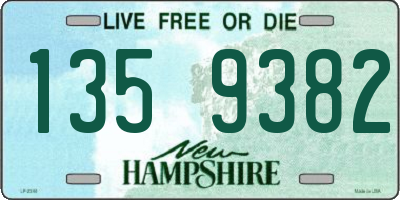 NH license plate 1359382