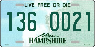 NH license plate 1360021